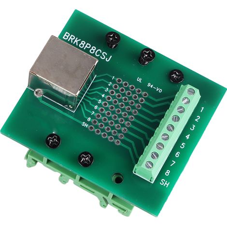 Carte de dérivation RJ45 coudée, convertisseur de port réseau, terminal BRK8P8CSJ avec support (1/5)