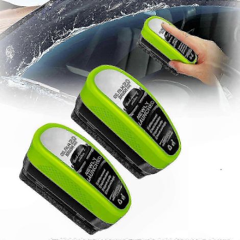 Lot de 2 brosses de nettoyage avancées pour pare-brise de voiture, nettoyant pour vitres vert édition 2025 - lh1 (1/5)