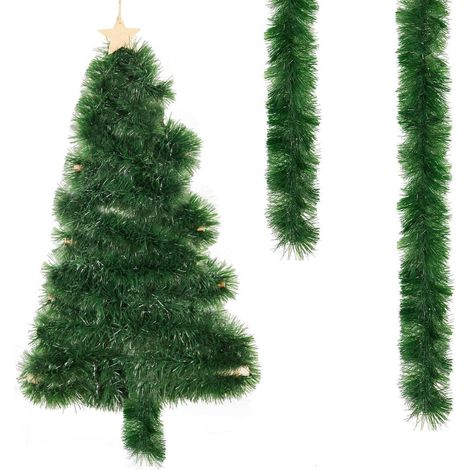 Weihnachtsgirlande Grün 12m, 13cm breit, künstliche Tannengirlande für Innen & Außen