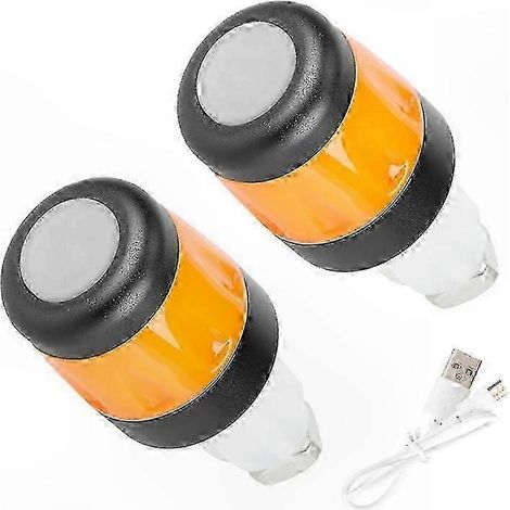 2-teilige LED-Lenkerleuchten für Roller, wasserdichte Blinker mit orangefarbenen und schwarzen Spitzen, Fahrradsignalisierung (1/5)