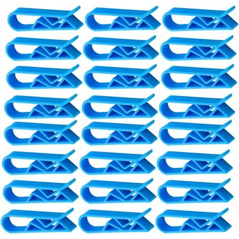 40 pinces à sacs en plastique bleu (1/4)