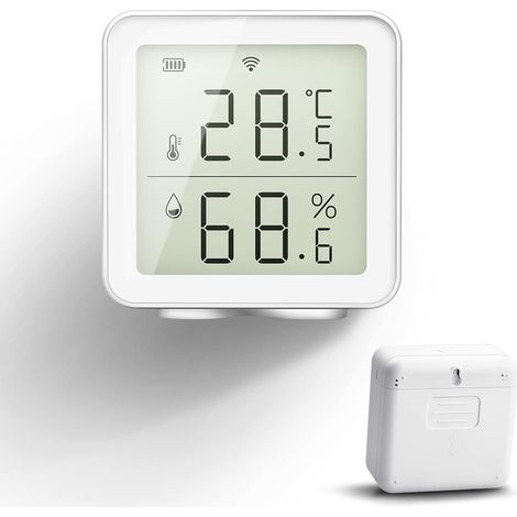 1 Thermomètre-hygromètre Wi-Fi, capteur numérique, écran LCD, historique données, compatible Alexa, surveillance maison (1/5)