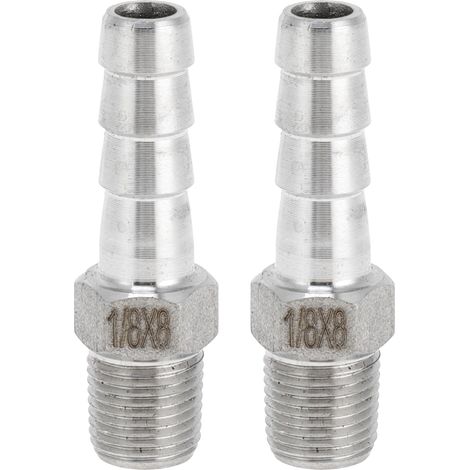 Raccords De Tuyau Mâle 1/8 BSPT 2 Pièces Pour Air Eau Huile Gaz (1/5)