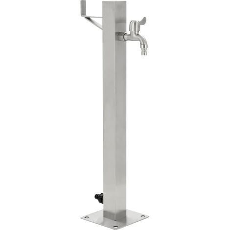 Sistema de riego de columna de agua cuadrada de acero inoxidable de 65 cm para jardín (1/5)