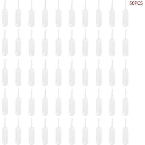 50 pièces pipettes compte-gouttes en plastique 4ml pour pâtisserie et chocolat (1/4)