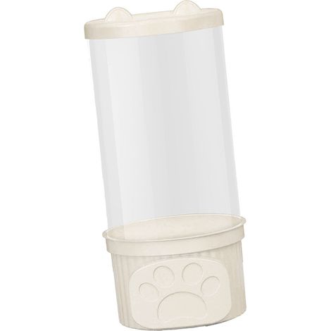 Boîte de rangement pour jouets, cylindre transparent en PET, avec couvercle en PP, pour présenter les peluches et organiser la maison (blanc). (1/5)