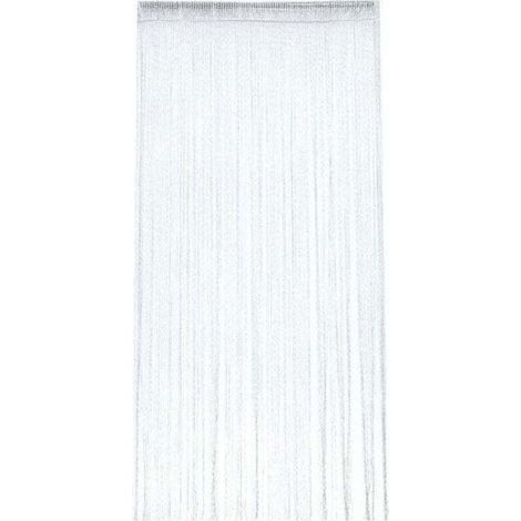 Rideau occultant - PZCC - 100x200 cm - Blanc - 100% polyester - Panneaux corde (1/4)