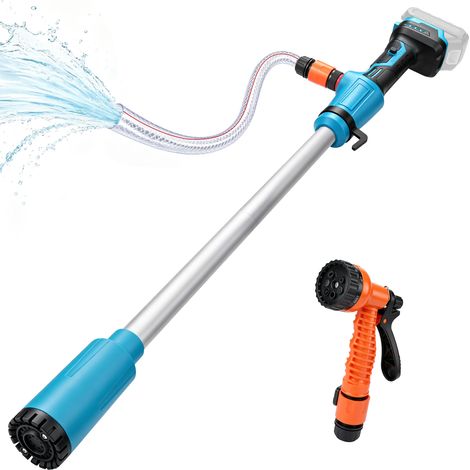 3300L/h Hauteur 8m Pompe de Transfert d'eau Électrique Sans Balais Portable pour Diamètre 5,5cm Compatible Batterie Makita 18V (Sans batterie) Pompe à tige Raccord 3/4" Aspiration 14,3 mm pour Piscine (1/5)
