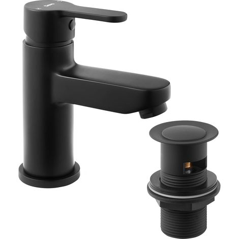 Deva Ethos Basin Mixer Tap - Matt Black (1/5)