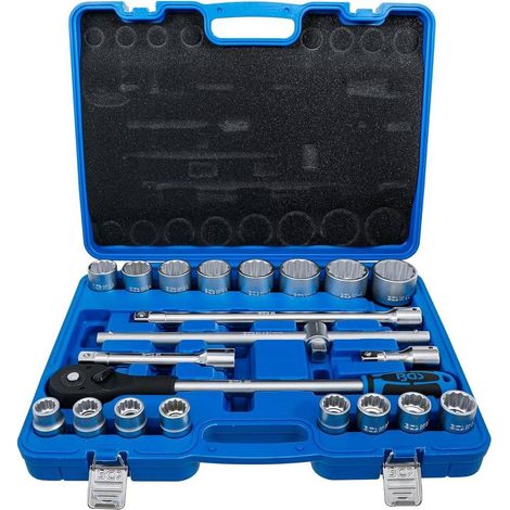 Coffret de Douilles Douze Pans 20 mm (3/4) - 21 pcs - Acier Résistant et Précision Professionnelle - D-Work