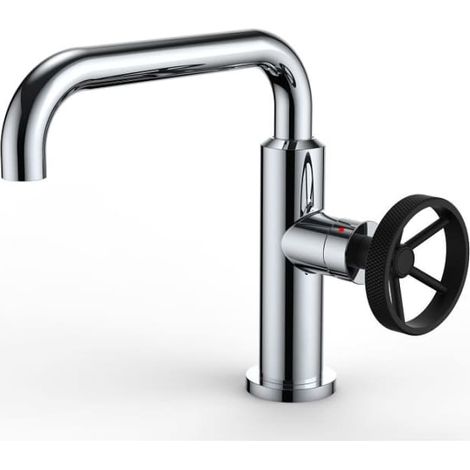 Miscelatore per lavabo in stile industriale cromato THERMADOR - VAT15C