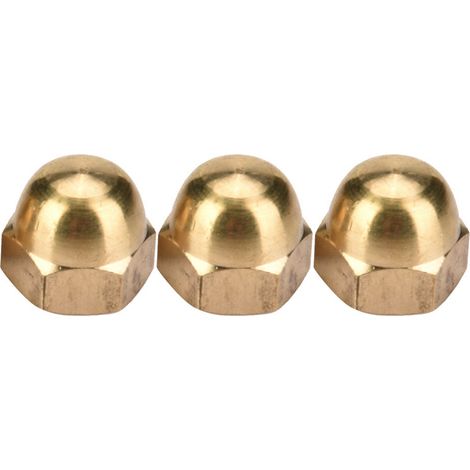 Kit d'écrous borgnes en laiton, écrous hexagonaux à tête bombée, fixations pour véhicules (M8, 10 pièces) (1/5)