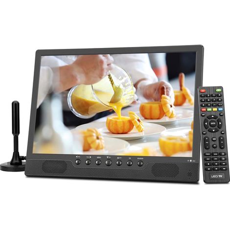 Freeview Portable Digital TV DVB-T2 14.0 Inch Rechargeable Battery, USB Port, Headphone Jack, Remote Control, AV Input, HDMI Input (1/5)