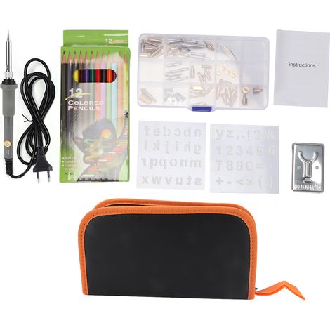 Kit de fer à souder électrique réglable en température, gris, avec 53 pointes, fiche UE 220V (1/5)