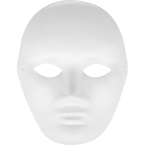 Masque Vénitien à décorer pour homme - Blanc