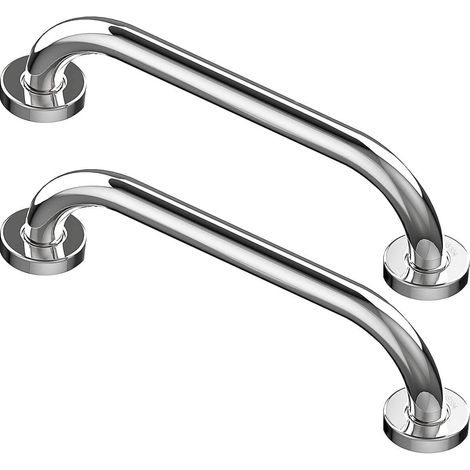 2 Pezzi Maniglione da Bagno Acciaio Inossidabile 35cm Barra di Sicurezza Maniglia Ausiliaria per Vasca WC Scale