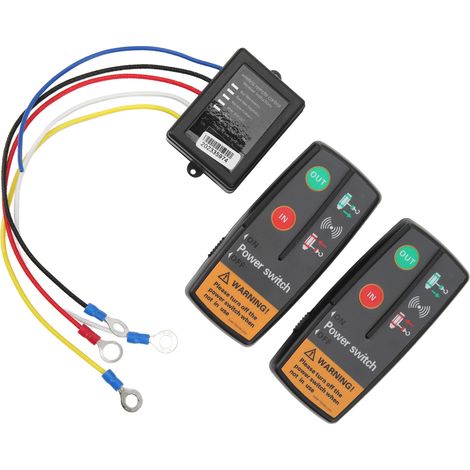 Kit de télécommande sans fil pour treuil 12 V/24 V, réponse rapide, portée de 15 mètres, contrôle précis avec récepteur pour camion, VTT et SUV (1/5)