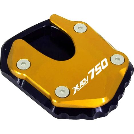 (X-ADV750 GOLD) Accessoires moto compatibles avec HONDA X ADV 750 (2021-2022-2023) : béquille latérale CNC, extension et support maxpower (1/4)