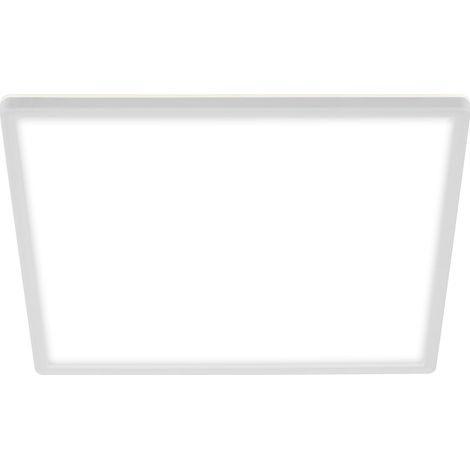 Lampe LED, Plafonnier LED effet rétro-éclairé, Luminaire Plafonnier, Plafonnier Chambre, Plafonnier Salon, 22 Watt, 3.000 Lumen, 4.000 Kelvin, blanc, carré, 42x42cm (1/5)