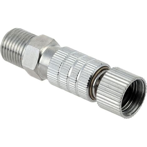 Accessoires de connecteur rapide pour aérographe, connecteur autobloquant pour compresseur d'air, nervures internes et externes de 1/8 "T-117, argent, 1