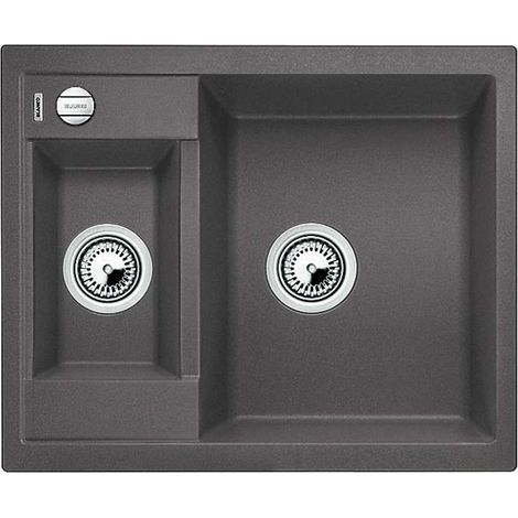 Evier Blanco Metra 6 Silgranit - GRIS ROCHER - Vidage : Automatique (1/3)