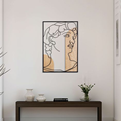 Cuadro Rinal, estructura de madera noble, tono roble, estructura de metal, 55x80h cm marrón roble (1/5)