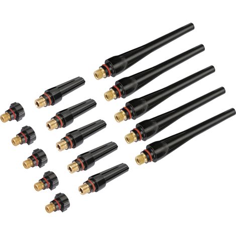 15 pièces capuchons arrière longs moyens courts 57Y02 57Y03 57Y04 pour torche de soudage TIG WP-17 WP-18 WP-26 (1/5)