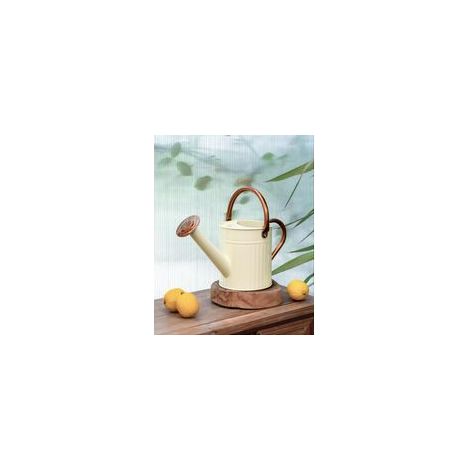 Arrosoir d'intérieur en Acier Inoxydable pour intérieur et extérieur - Long Bec - pour arroser Les Plantes - 1,2 l - Blanc crème (1/5)