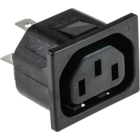 Bulgin PX0695/15/63 Connettore IEC PX Presa verticale Tot poli: 2 + PE 10 A Nero 1 pz. (1/2)