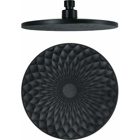 Pommeau de douche Tigrezy, rond, fixe, 9 pouces, ABS, économie d\'eau, haute pression, connecteur G1/2, noir (1/4)