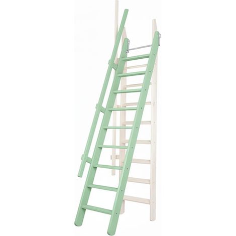 Scala per soppalco MSP : 59cm - Colore : Verde pastello (RAL 6019 - MSP/R6019