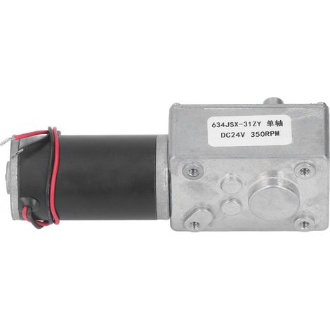 Gleichstrom-Getriebemotor, Vorwärts- und Rückwärtslauf, selbsthemmend, Spule aus Aluminiumlegierung und Messing, einwellig, Drehzahlreduzierung, 24 V Gleichstrom, 350 U/min (1/5)