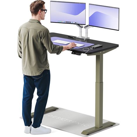 Desktronic Bureau assis debout HomeOne - 120x60cm - Vert/Noir