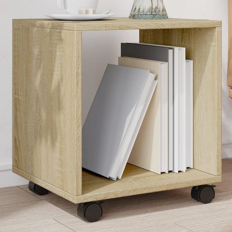 Armario con ruedas madera ingeniería roble Sonoma 37x33x42,5 cm vidaXL (1/5)