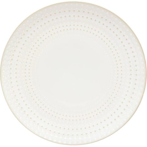 6er-Set flache Teller mit gepunktetem Rand, Camille D., 27 cm, weiß - Atmosphera créateur d'intérieur (1/2)