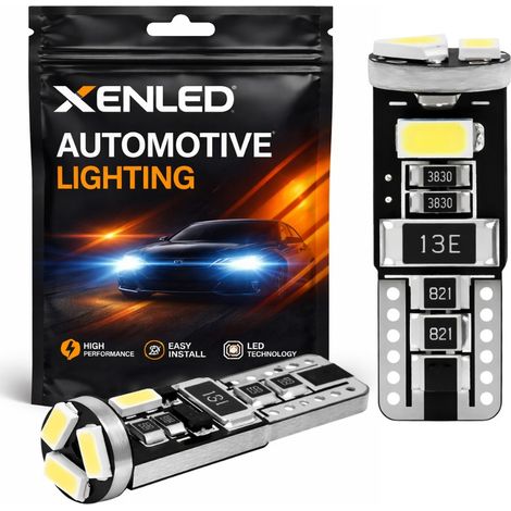 2 x AMPOULES 5 LEDS (5730) CANBUS SSMG - T10 W5W Sans erreur au tableau de bord - 12V BLANC (1/5)