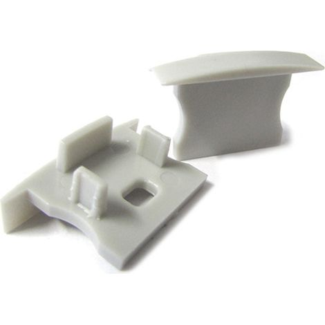 Coppia Tappi Tappini Termine Per Chiusure Profilo Canalina Barra Alluminio Da Incasso Cartongesso BA2620 BA2515