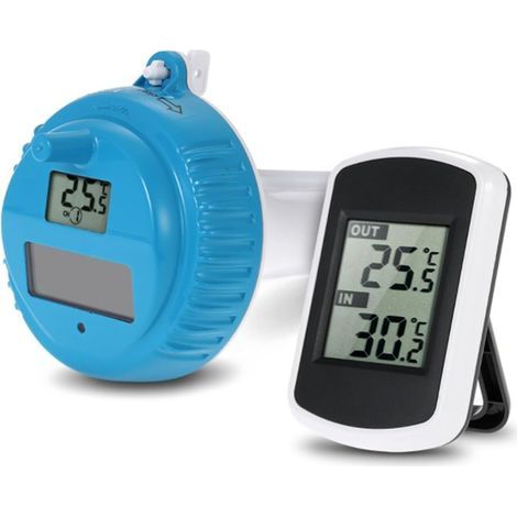 Thermomètre électronique flottant sans fil à énergie solaire for salle de bain, piscine, spa, moniteur température LCD, étanchéité IP67 (1/5)