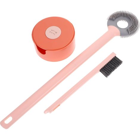 WC installation facile fixation murale en PP et TPR rose (1/5)
