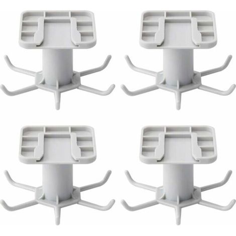 (Nero, Blu, Grigio, Rosa) Accessori da cucina, a parete, girevoli, set da 4 pezzi – salvaspazio