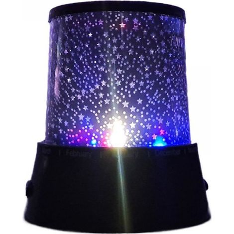 Projecteur d'Étoiles LED , Lampe de bureau - Projection de ciel étoilé,Veilleuse Enfants, Décoration Chambre,Veilleuse colorée et créative, Noir (1/5)