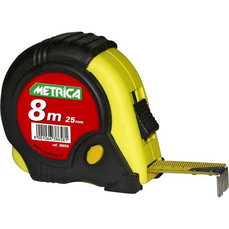 Metrica 38658 FLESSOMETRO 3 TASTI 8 X 25 MM