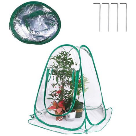 Pair - SJLERST Mini-serre pour plantes, serres en PVC pour jardinage, protection contre la pluie, abri contre le gel, pour plantes d'extérieur, chambre d'ensoleillement (1/5)