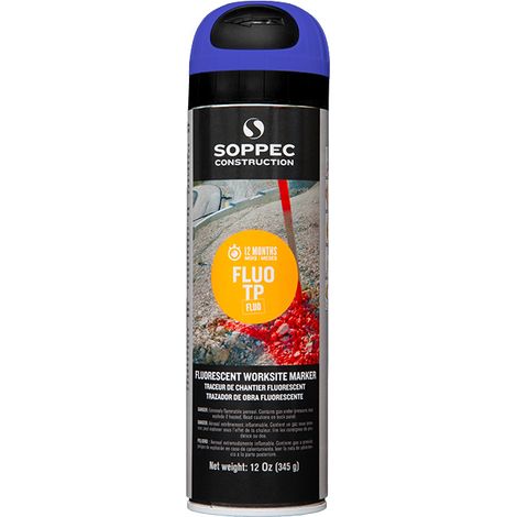 Tracciatore da cantiere molto fluorescente Fluo TP - colore blu - SOPPEC - 143519