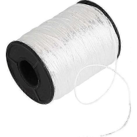 Ecleanfy - Cordon tressé pour stores, rideaux et panneaux en aluminium, 150 yards (137 m) de diamètre, en polyéthylène blanc (1 mm de diamètre). (1/5)