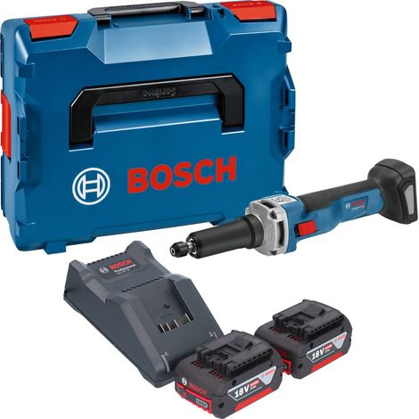 Bosch GGS 18V-23 LC Smerigliatrice diritta professionale a batteria 18 V brushless + 2x batteria ricaricabile 4,0 Ah + caricabatterie + L-Boxx
