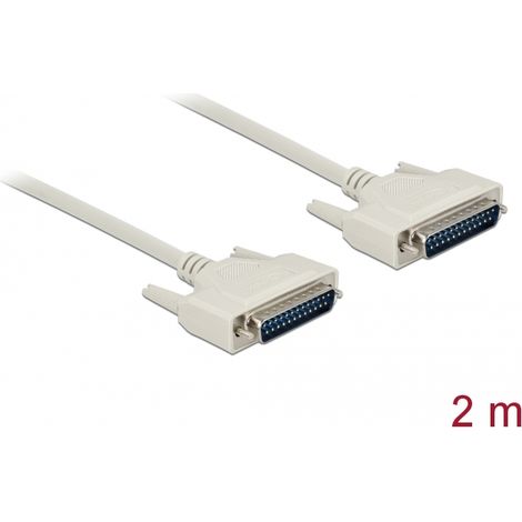 Delock Cable serie D-Sub 25 macho a macho 2 m