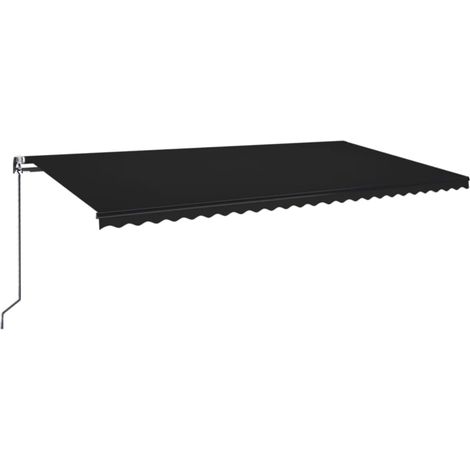 Automatische Markise mit LED & Windsensor 600x350 cm Anthrazit vidaXL