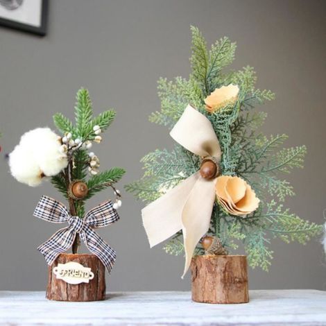1 PC 31 CM Miniature Artificielle Sapin De Noël Pour Table Bureau Tops Décoration Fête SAPIN DE NOEL - ARBRE DE NOEL (1/4)