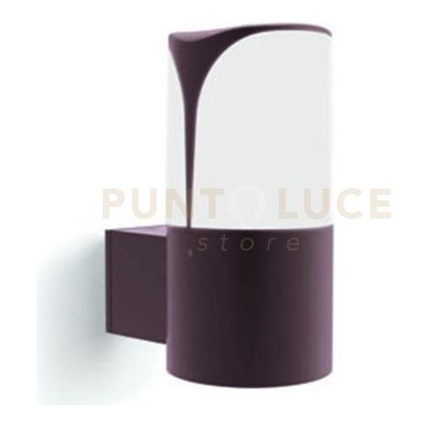 GES2013- APPLIQUE 1 LUCE ATTACCO E27  IP44 IN ALLUMINIO MARRONE